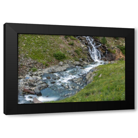 CO, San Juan Mts Animas River descends a hill Black Modern Wood Framed Art Print with Double Matting by Illg, Cathy and Gordon