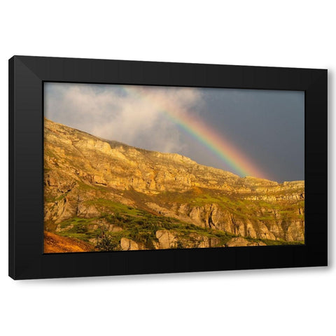 USA-Colorado Rainbow over mountain Black Modern Wood Framed Art Print by Jaynes Gallery