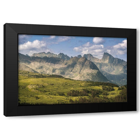 USA-Colorado-San Juan Mountains Mountain and valley landscape Black Modern Wood Framed Art Print by Jaynes Gallery