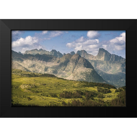 USA-Colorado-San Juan Mountains Mountain and valley landscape Black Modern Wood Framed Art Print by Jaynes Gallery