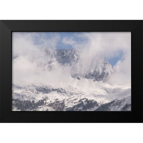 USA-Colorado-Uncompahgre National Forest San Juan Mountains after an autumn snowfall Black Modern Wood Framed Art Print by Jaynes Gallery