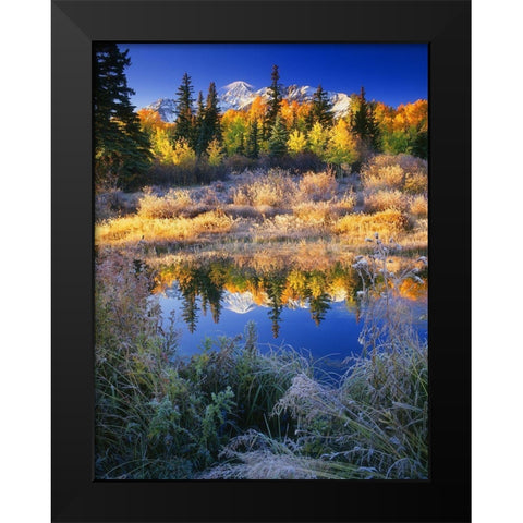 Wilson Peak near Telluride in the Colorado Rocky Mountains Black Modern Wood Framed Art Print by SMO