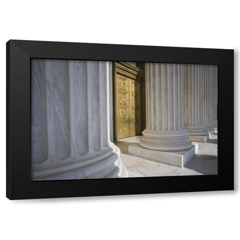 Washington DC, Supreme Court Building Black Modern Wood Framed Art Print with Double Matting by Flaherty, Dennis