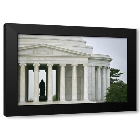 Washington DC, The Thomas Jefferson Memorial Black Modern Wood Framed Art Print with Double Matting by Flaherty, Dennis