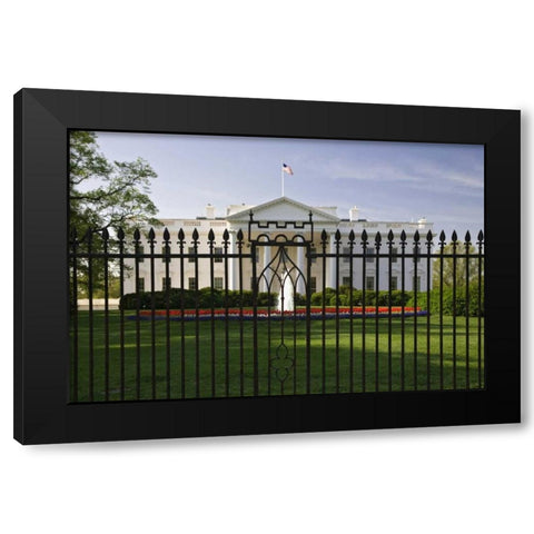 USA, Washington, DC -the Whitehouse Black Modern Wood Framed Art Print with Double Matting by Flaherty, Dennis