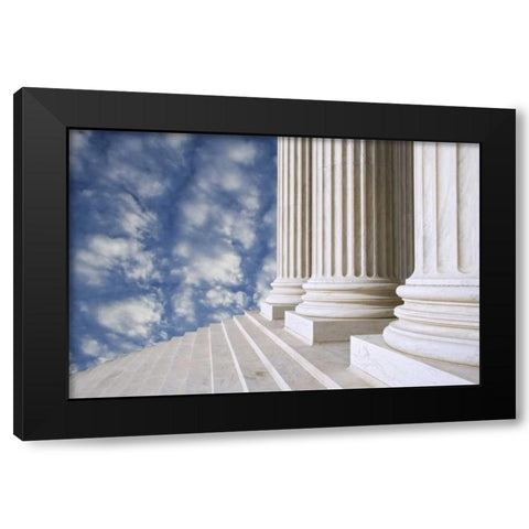 Washington DC, US Supreme Court building Black Modern Wood Framed Art Print with Double Matting by Flaherty, Dennis