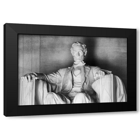 USA, Washington, DC Close-up of Lincoln Memorial Black Modern Wood Framed Art Print by Flaherty, Dennis