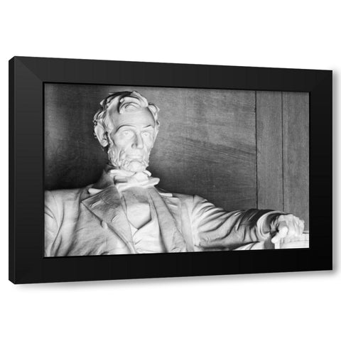 USA, Washington, DC Close-up of Lincoln Memorial Black Modern Wood Framed Art Print with Double Matting by Flaherty, Dennis