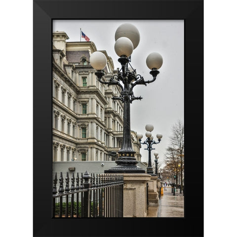 USA-District of Columbia-A snowy afternoon along the Streets of the District Black Modern Wood Framed Art Print by Looney, Hollice