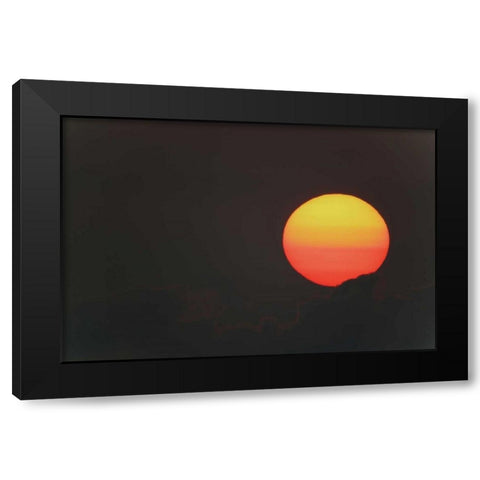 FL, Blue Cypress Lake Sunrise globe with clouds Black Modern Wood Framed Art Print with Double Matting by Morris, Arthur