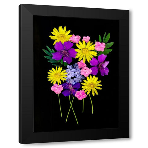 USA-Florida-Celebration-A bouquet of flowers Black Modern Wood Framed Art Print by Looney, Hollice