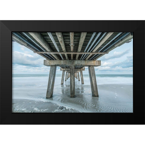 Florida-Naples-Naples Pier Black Modern Wood Framed Art Print by Tilley, Rob