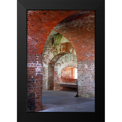 Fort Pulaski Brick Arches-Tybee Island-Georgia-USA Black Modern Wood Framed Art Print by Miller, Anna
