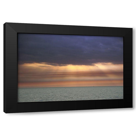 Sunrise on Tybee Island Beach-Georgia-USA Black Modern Wood Framed Art Print with Double Matting by Miller, Anna
