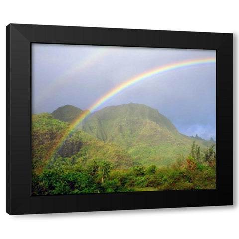 USA, Hawaii, Kauai Hawaiian Rainbow Black Modern Wood Framed Art Print by Talbot Frank, Christopher