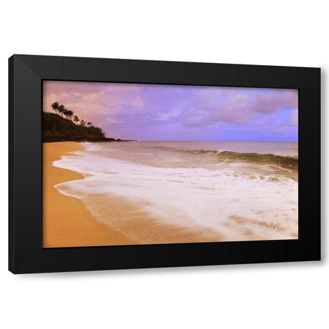 USA, Hawaii, Kauai Morning on Secret Beach Black Modern Wood Framed Art Print with Double Matting by Flaherty, Dennis