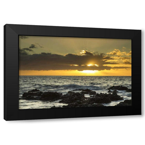 USA, Hawaii, Maui, Kihei Scenic of ocean sunset Black Modern Wood Framed Art Print by Illg, Cathy and Gordon