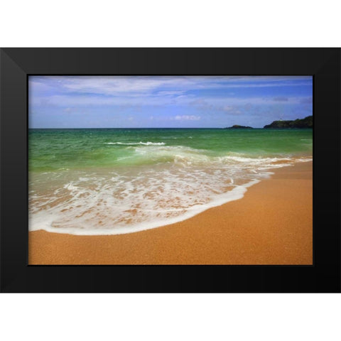 USA, Hawaii, Kauai Scenic of Secret Beach Black Modern Wood Framed Art Print by Flaherty, Dennis