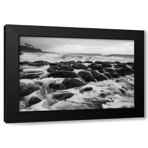 USA, Hawaii, Kauai Rocky beach Black Modern Wood Framed Art Print by Flaherty, Dennis