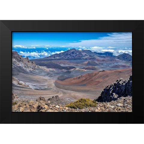 Crater-Haleakala-Maui-Hawaii-USA Black Modern Wood Framed Art Print by Engelbrecht, Jim