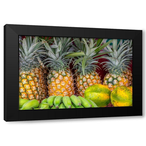 Fresh fruit at the market-Kauai-Hawaii-USA Black Modern Wood Framed Art Print with Double Matting by Engelbrecht, Jim