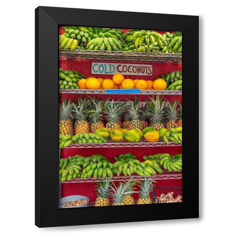 Fresh fruit at the market-Kauai-Hawaii-USA Black Modern Wood Framed Art Print with Double Matting by Engelbrecht, Lisa S.