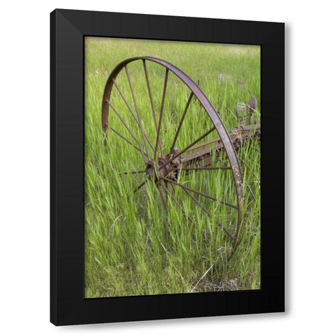 Idaho Abandoned farm equipment Black Modern Wood Framed Art Print with Double Matting by Grall, Don