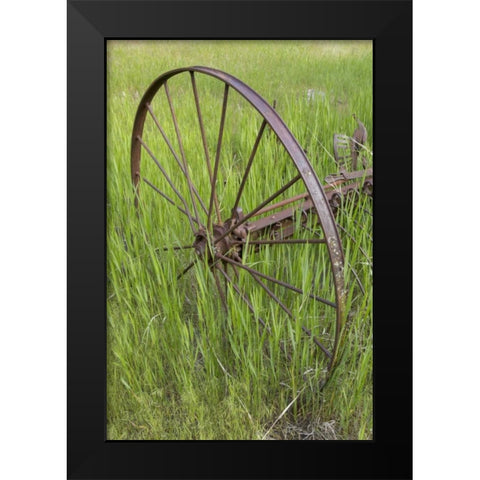 Idaho Abandoned farm equipment Black Modern Wood Framed Art Print by Grall, Don