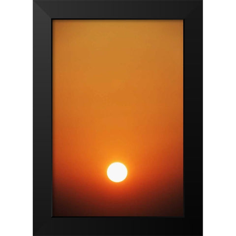 Illinois, Chicago Sunrise above Lake Michigan Black Modern Wood Framed Art Print by Flaherty, Dennis