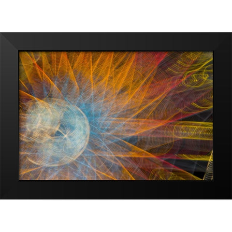 Indiana, Indianapolis, State Fair Ferris wheel Black Modern Wood Framed Art Print by Kaveney, Wendy