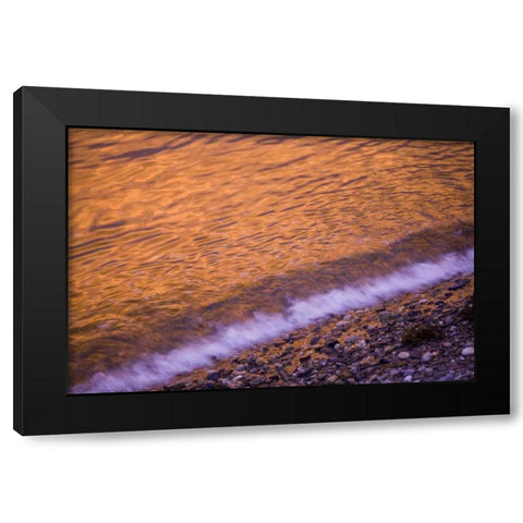 ME, Phippsburg Sunrise reflected in the surf Black Modern Wood Framed Art Print with Double Matting by Clemons, Kathleen