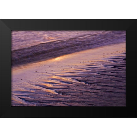 ME, Phippsburg Sunrise on Popham Beach Black Modern Wood Framed Art Print by Clemons, Kathleen