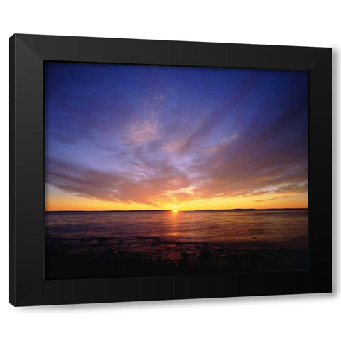 USA, Maine Atlantic Ocean Sunrise Black Modern Wood Framed Art Print by Talbot Frank, Christopher