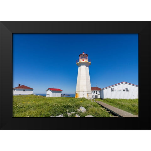 Lighthouse at Machias Seal Island-Maine-USA Black Modern Wood Framed Art Print by Haney, Chuck