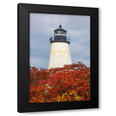 USA-New England-Maine-Dyce Head Lighthouse Black Modern Wood Framed Art Print by Gulin, Sylvia