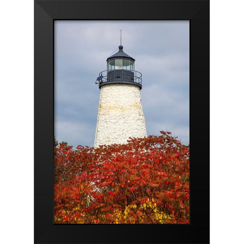 USA-New England-Maine-Dyce Head Lighthouse Black Modern Wood Framed Art Print by Gulin, Sylvia