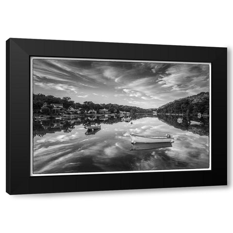 New England-Massachusetts-Cape Ann-Gloucester-Annisquam-Lobster Cove-reflections Black Modern Wood Framed Art Print by Bibikow, Walter