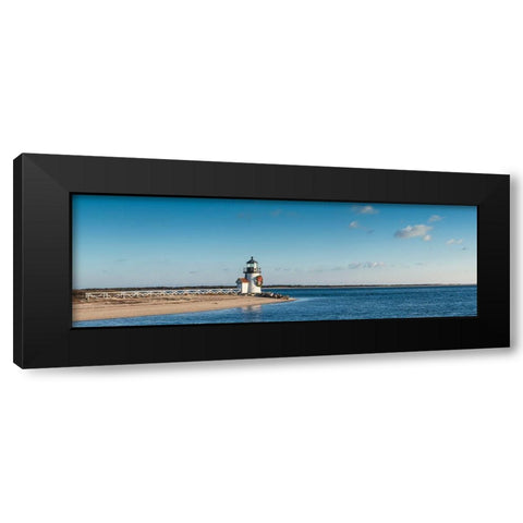 New England-Massachusetts-Nantucket Island-Nantucket Town-Brant Point Lighthouse Black Modern Wood Framed Art Print with Double Matting by Bibikow, Walter