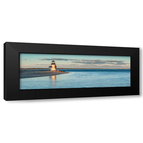 New England-Massachusetts-Nantucket Island-Nantucket Town-Brant Point Lighthouse Black Modern Wood Framed Art Print by Bibikow, Walter
