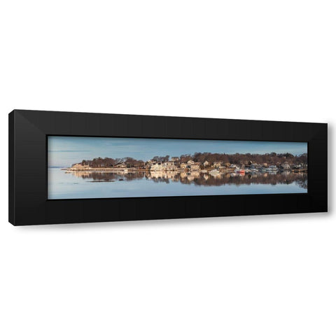 New England-Massachusetts-Cape Ann-Gloucester-Annisquam Harbor-winter-dawn Black Modern Wood Framed Art Print by Bibikow, Walter