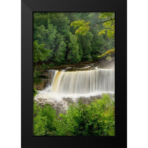 Upper Tahquamenon Falls-Tahquamenon Falls State Park-Upper Peninsula-Michigan Black Modern Wood Framed Art Print by Majchrowicz, Alan
