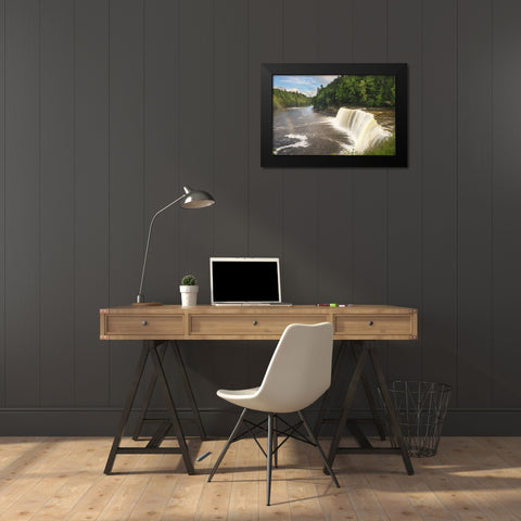 Upper Tahquamenon Falls-Tahquamenon Falls State Park-Upper Peninsula-Michigan Black Modern Wood Framed Art Print by Majchrowicz, Alan