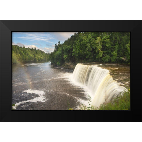 Upper Tahquamenon Falls-Tahquamenon Falls State Park-Upper Peninsula-Michigan Black Modern Wood Framed Art Print by Majchrowicz, Alan