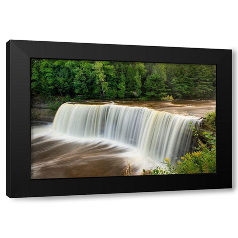 Upper Tahquamenon Falls-Tahquamenon Falls State Park-Upper Peninsula-Michigan Black Modern Wood Framed Art Print with Double Matting by Majchrowicz, Alan
