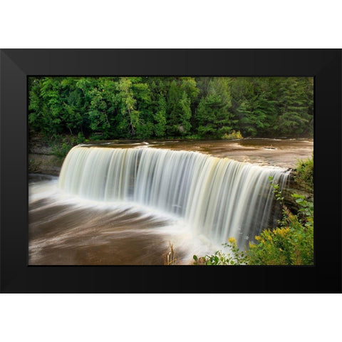 Upper Tahquamenon Falls-Tahquamenon Falls State Park-Upper Peninsula-Michigan Black Modern Wood Framed Art Print by Majchrowicz, Alan