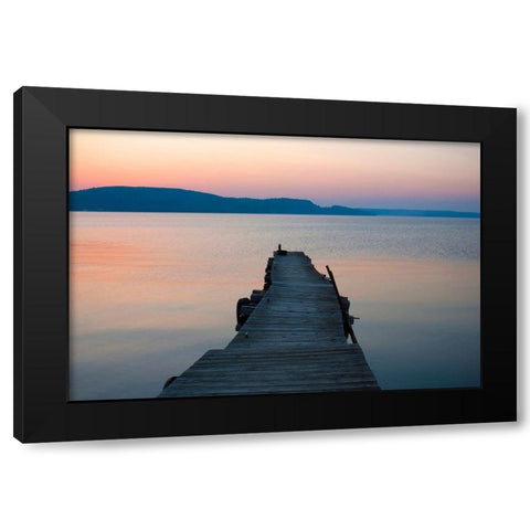 Munising Bay Sunset-Michigan-USA Black Modern Wood Framed Art Print with Double Matting by Miller, Anna