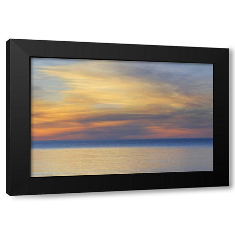 Michigan, Upper Peninsula Lake Superior sunset Black Modern Wood Framed Art Print by Bush, Marie