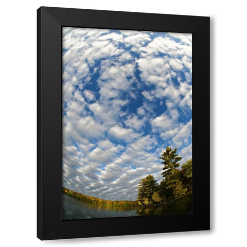 Michigan Clouds at Petes Lake in autumn Black Modern Wood Framed Art Print by Rotenberg, Nancy
