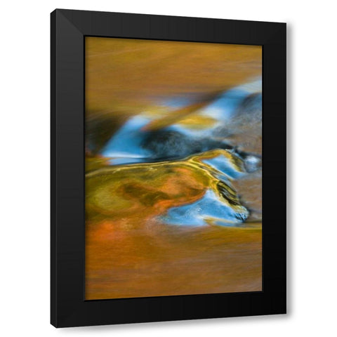 Michigan, Upper Peninsula Bond Falls reflections Black Modern Wood Framed Art Print by Rotenberg, Nancy