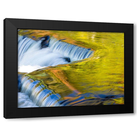 US-Michigan-Upper Peninsula Reflections on Bond Falls Black Modern Wood Framed Art Print with Double Matting by Eggers, Julie
